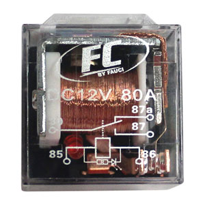 RELAY FC TRANSPARENTE 5 PINES 12 V 80 AMP