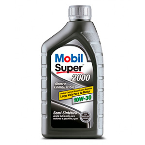 ACEITE DE MOTOR MOBIL SUPER 2000 10W30 SEMISINTETICO SP QUART
