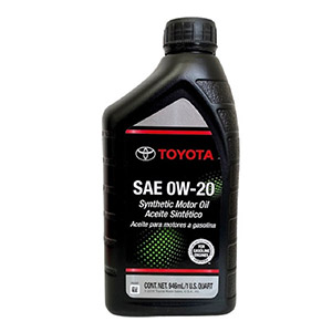 ACEITE DE MOTOR TOYOTA 0W20 SINTETICO QUART