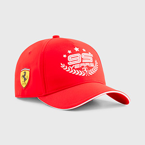 GORRA FERRARI PUMA ROJO Y BLANCO